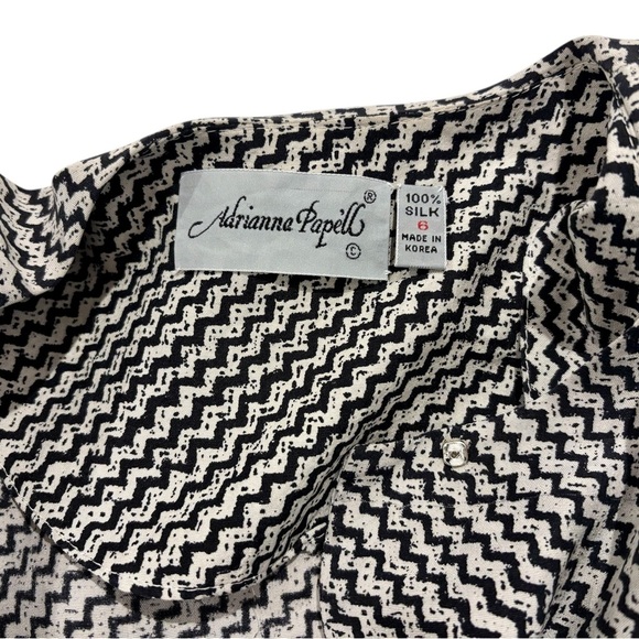 VTG Adrianna Papell Geometric Pattern Silk
Button Up Dress Midi Size 6 - Picture 3 of 7